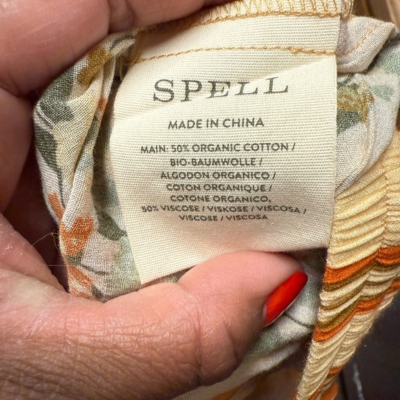 Spell Impala Lily Pants in Gold floral stripes Comfortable Comfy Vacation XL - Picture 13 of 15